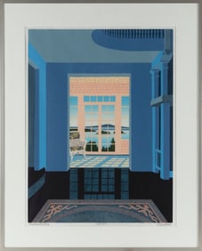 SABRA FIELD (Vermont, 1935-), "Frenchman's Bay"., Woodblock print, 24.5" x 19" sight. Framed 31" x