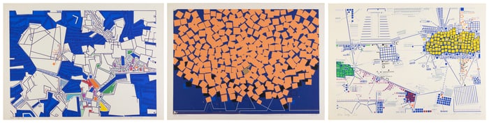 RISABURO KIMURA (Japan, 1924-2014), Three color screenprints:, All 18.75" x 25". Unframed.