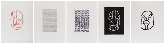 TOM PHILLIPS (England, 1937-2022), "1263 Heads: I had not known death had undone so many", 1979., On