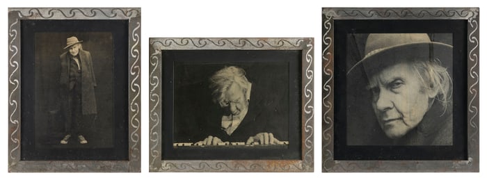 AMERICAN SCHOOL (Late 20th Century,), Three black and white photograph portraits., Largest 14" x 14"