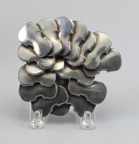 PIERRE ARMAN (France/Italy/Sweden, 1928-2005), Violin assemblage, 1983., Silver plate, diameter