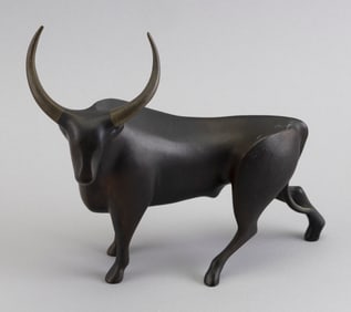 LOET VANDERVEEN (California/New York/The Netherlands, 1921-2015), Bull., Bronze, height 7.75".