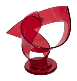 SHLOMI HAZIZA (New York/Israel, 1969-2005), Abstract evoking flames., Lucite, height 24".