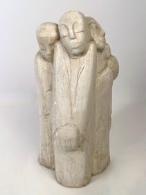ANN WOLFE (Minnesota/Poland, 20th Century), Three mourners., Plaster, height 17". Width 8".