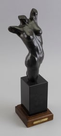 ROSALIND COOK (Colorado, 1946-), "Free"., Bronze, height 8.5". Total height 17".