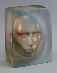 ATTRIBUTED TO RICHARD PEPITONE (Massachusetts/New York, 1936-2022), A woman's face in relief, circa