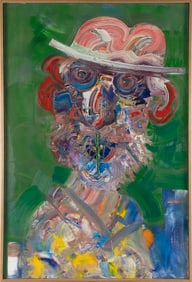 ROBERT BEAUCHAMP (New York/Massachusetts/Colorado, 1923-1995), Portrait of a man., Oil on canvas,