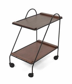 MID-CENTURY MODERN BAR CART 20th Century Height 32". Length 28". Width 18.5".