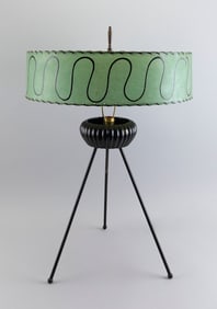 HAEGER TABLE LAMP 20th Century Height 29". Shade diameter 18".