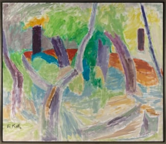 KARL (OTTO KARL) KNATHS (Massachusetts/Wisconsin, 1891-1971), Woodland., Oil on canvas, 36" x 42".