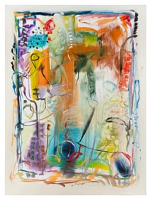 LAMAR A. BRIGGS (Florida/Louisiana, 1935-2015), "Kyoken IX"., Acrylic on canvas, 48" x 36".