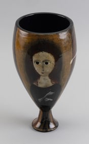 POLIA PILLIN (New Mexico/California/Poland, 1909-1992), Glazed ceramic vase depicting dancing