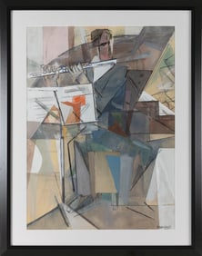 ALGOT STENBERY (New York/Massachusetts, 1902-1983), Flutist., Watercolor and gouache on paper, 29" x