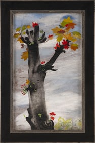 BETTY NOXON LANE (America/Mexico/Canada, 1907-1996), Twisted tree., Oil on board, 20" x 12". Framed