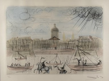 SALVADOR DALI (France/Spain, 1904-1989), "Beaux Arts"., Etching on paper, 20" x 26" sight. Framed