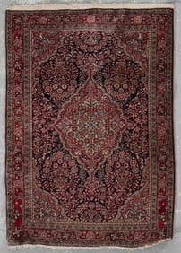 JOSAN SAROUK RUG: 3'8" X 5'1" Second Quarter of the 20th Century