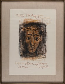 PABLO PICASSO (Spain/France, 1881-1973), "Alex Maguy Gal?rie de l'Elys?e", 1962., Lithograph on