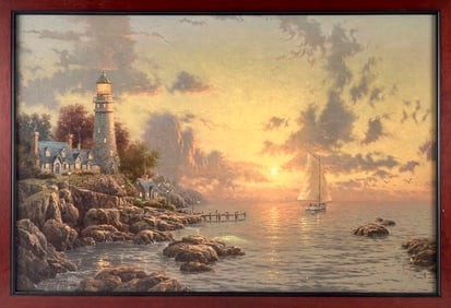 THOMAS (WILLIAM THOMAS) KINKADE III (California, 1958-2012), "Sea of Tranquility"., Lithograph on