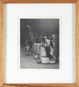 JAMES CLAUSSEN (Washington/Kansas/California, Contemporary), "Load n' Hot Coffee", 1978., Lithograph