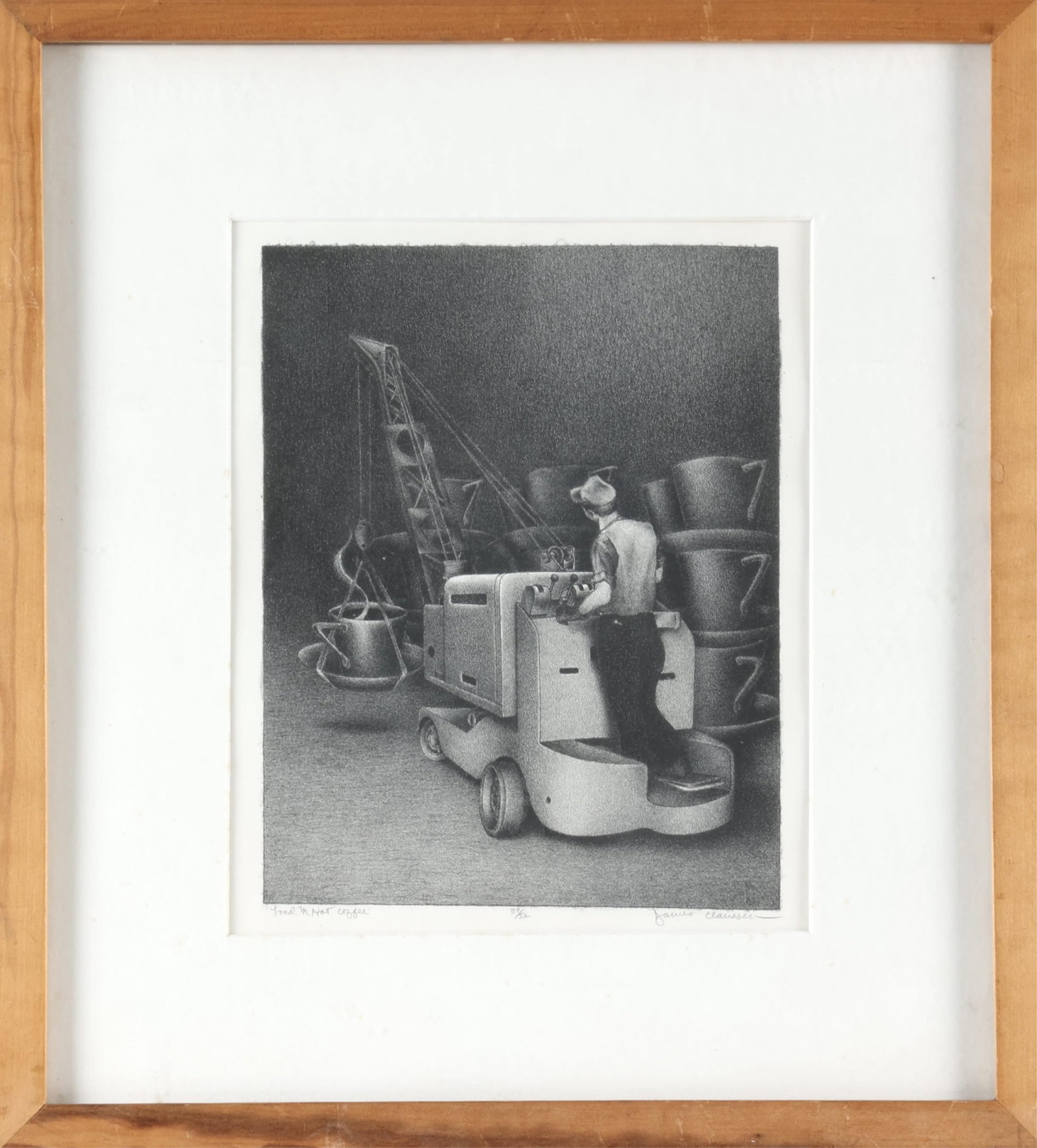 JAMES CLAUSSEN (Washington/Kansas/California, Contemporary), "Load n' Hot Coffee", 1978., Lithograph (1 of 2)