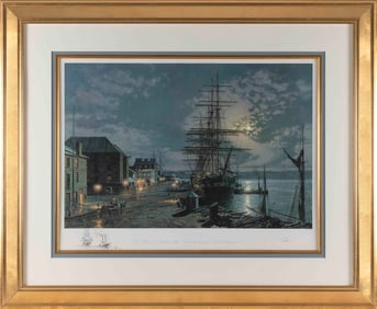 JOHN STOBART (Massachusetts/Florida/England, 1929-2023), "Sydney"., Print, 29" x 30". Framed 38" x