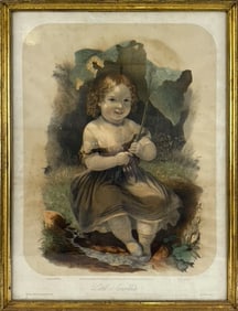 LILY MARTIN SPENCER (United Kingdom/New York, 1822-1902), "Little Sunshine", 1854., Colored