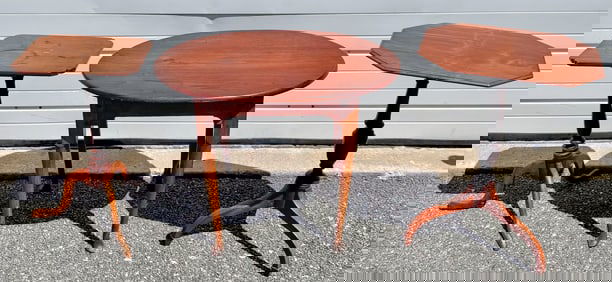 THREE SMALL TABLES 19th Century Heights from 26" to 29".