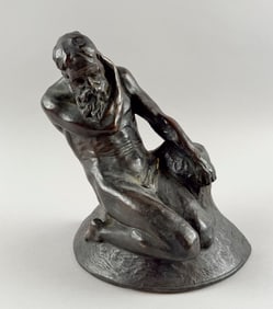 ALEXANDER PORTNOFF (Pennsylvania/Russian Federation, 1887-1949), Nude male figure., Patinated