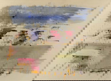 ALFRED BIRDSEY (Bermuda, 1912-1996), Bermuda landscape., Watercolor on paper, 17" x 23" sight.