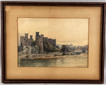 LEMUEL D. ELDRED (Massachusetts, 1848-1921), "Conway N. Wales"., Watercolor, 9.5" x 13.5" sight.