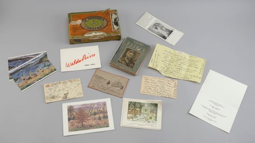 WALDO PEIRCE (New York/Maine/Massachusetts, 1884-1970), Two sketches on postcards, Postcards 3.25" x