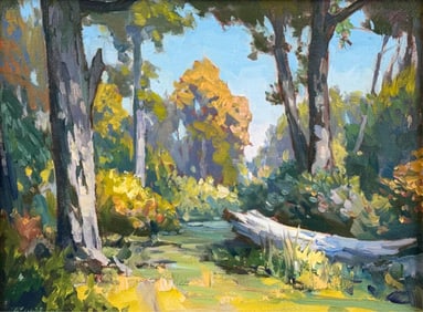 TAYLOR LYNDE (Montana, 1970-), "Where I Wanted to Take You"., Oil on board, 9" x 12". Framed 15.5" x