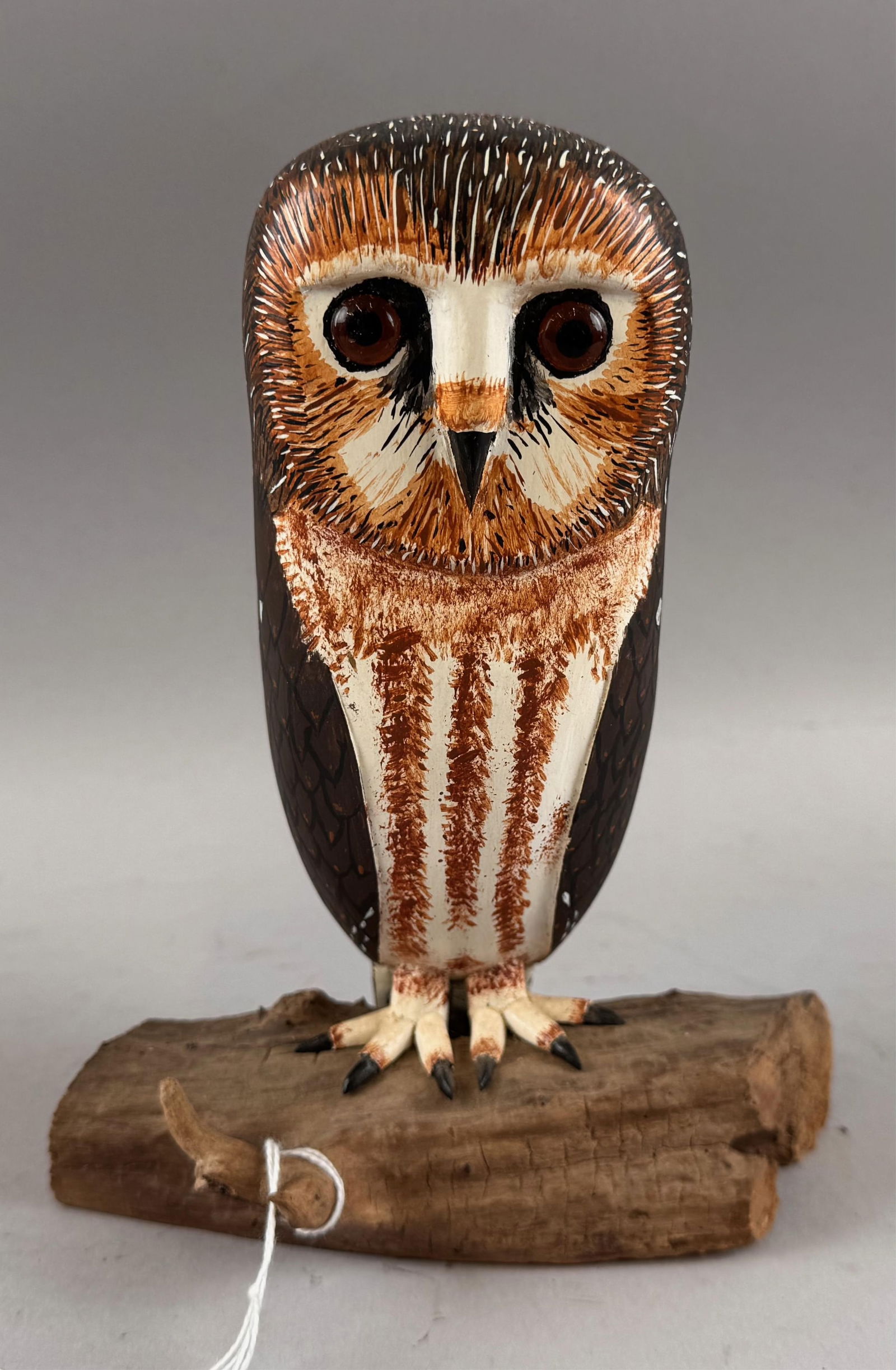 SWIFT FAMILY SAW-WHET OWL CARVING 20th Century Height 8". (1 of 3)