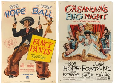 TWO BOB HOPE MOVIE POSTERS 1954 and 1950 40.5" x 27". Unframed.