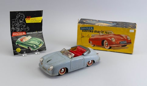 DISTLER "ELECTROMATIC 7500" PORSCHE TOY 20th Century Box length 10.5".