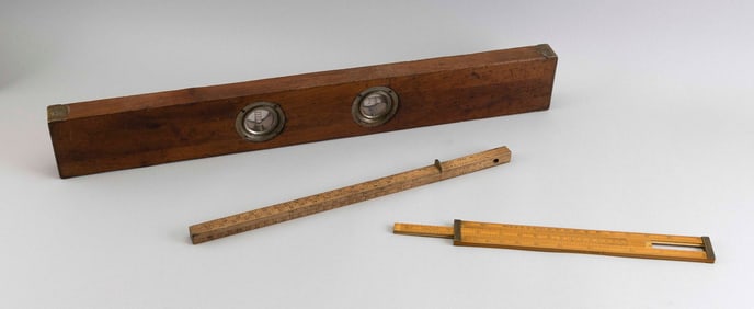 THREE MEASURING TOOLS 19th Century Lengths from 12" to 26".