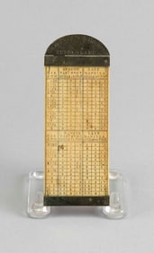 CRAVEN AND SPEEDING BROS. CORDAGE CALCULATION RULE 19th Century Length 4.5".