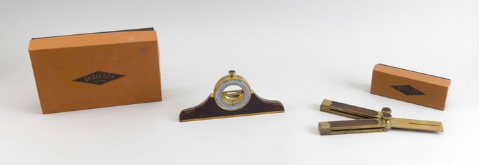TWO BRIDGE CITY TOOL WORKS TOOLS WITH ORIGINAL BOXES 20th Century Box lengths 6" and 9".
