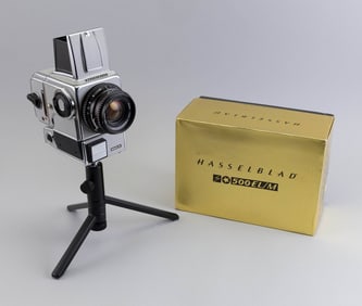 HASSELBLAD 500 EL/M 20 YEARS IN SPACE EDITION CAMERA WITH LENS AND ACCESSORIES Length 7".
