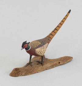 HAROLD GIBBS MINIATURE RING-NECKED PHEASANT Barrington, Rhode Island, 1886-1970 Height 3".
