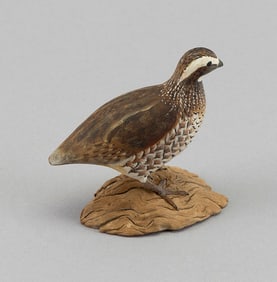 HAROLD GIBBS MINIATURE BOBWHITE QUAIL Barrington, Rhode Island, 1886-1970 Height 2.5".