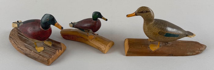 MANLEY AND MARION SPEAREN MINIATURE MALLARDS St. Cloud, Florida, 20th Century Heights from 3.5" to