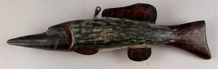 PIKE FISH DECOY Late 20th Century Length 14.75".