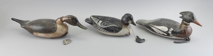 THREE MIKE VALLEY DECOYS Prairie Du Chien, Wisconsin, Contemporary Lengths from 14" to 21".