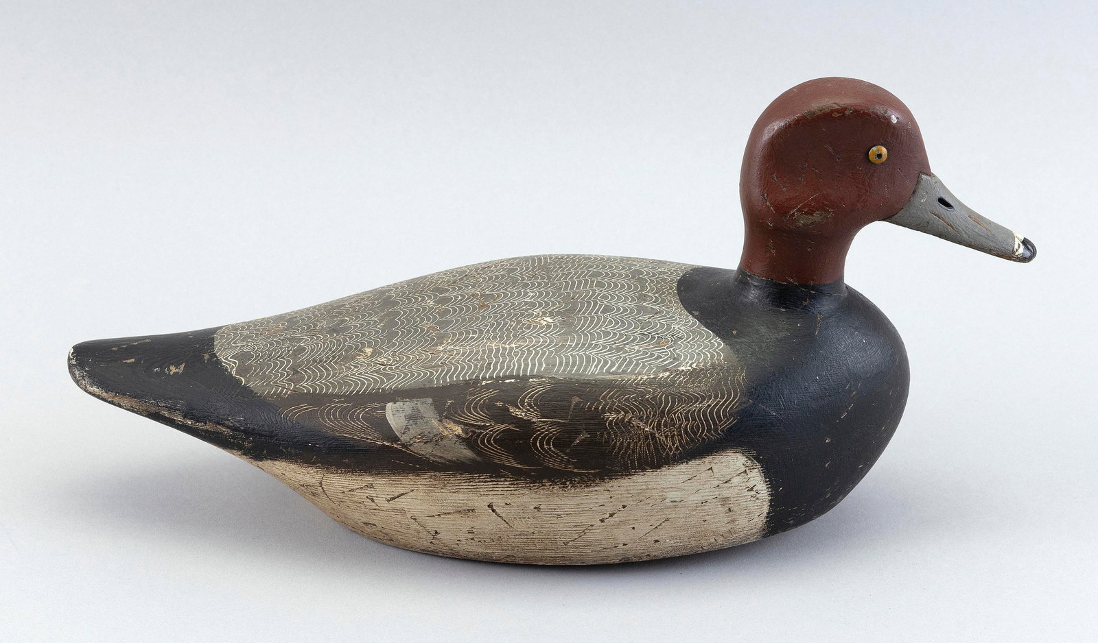 NEW YORK STATE REDHEAD DRAKE DECOY 20th Century Length 14". (1 of 3)