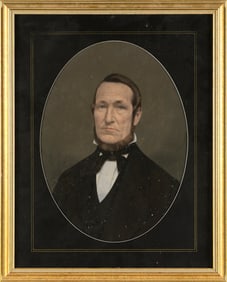 AMERICAN SCHOOL (19th Century,), Portrait of a gentleman., Pastel, 14.75" x 11" sight. Framed 21" x
