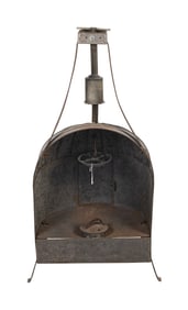 SIMON WILLARD TIN REFLECTOR OVEN WITH CLOCKWORK JACK England, 18th/19th Century Height 54". Width
