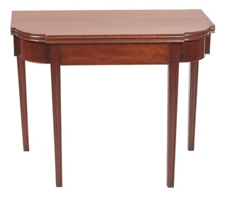 HEPPLEWHITE CARD TABLE Circa 1800 Height 29.75". Width 36.25". Depth 17.75".
