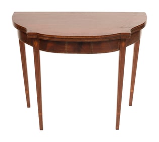 HEPPLEWHITE CARD TABLE 19th Century Height 29.5". Width 36". Depth 17.75".