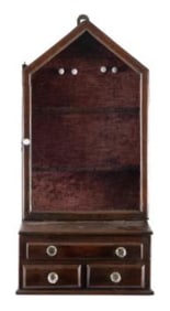 MAHOGANY SPOON DISPLAY CABINET 19th Century Height 29". Width 14". Depth 7.5".
